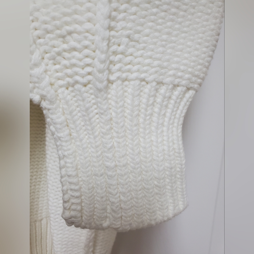 Free People Alli V-Neck Sweater/Optic Whitey6 - Picture 14 of 16